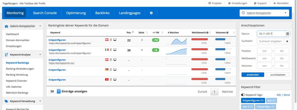 SEO-Tool im Test (Teil 2): Monitoring im mehrsprachigen Umfeld 2